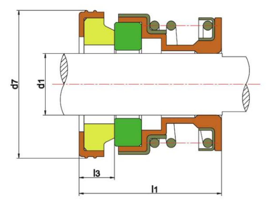 WM 103 section drawing with dimension letters