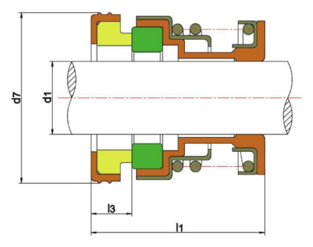 WM 104 section drawing with dimension letters