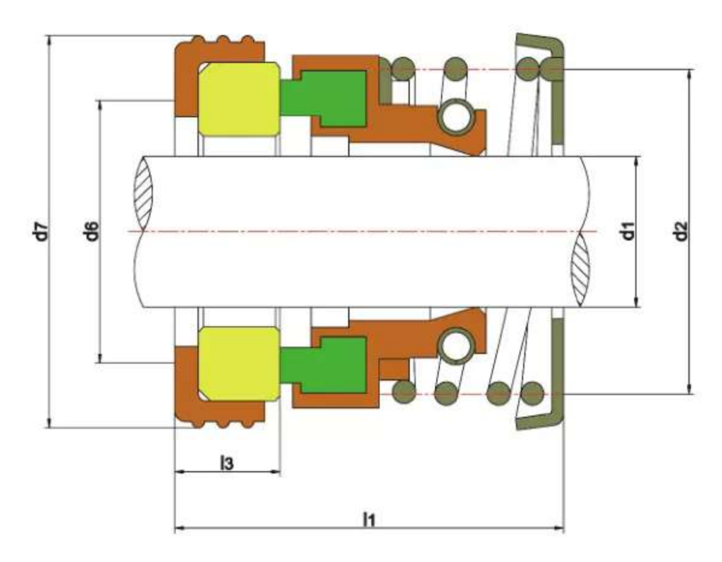 WM 156 section drawing with dimension letters