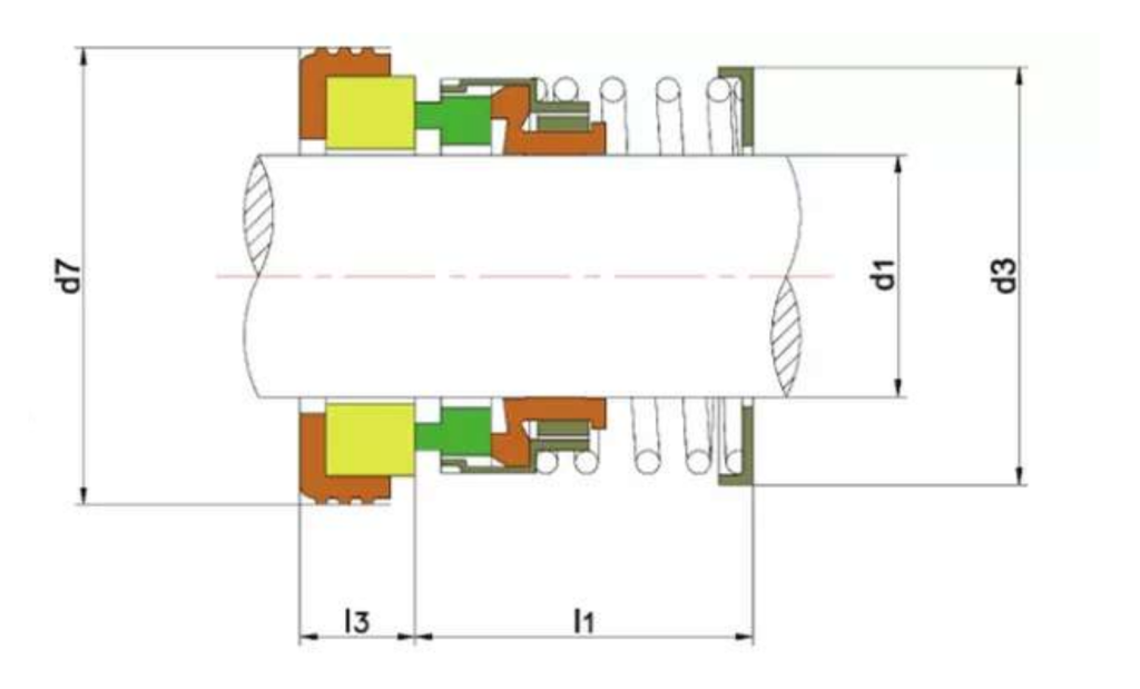 WM 20 section drawing with dimension letters
