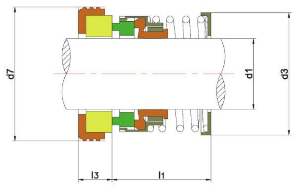 WM 24 section drawing with dimension letters