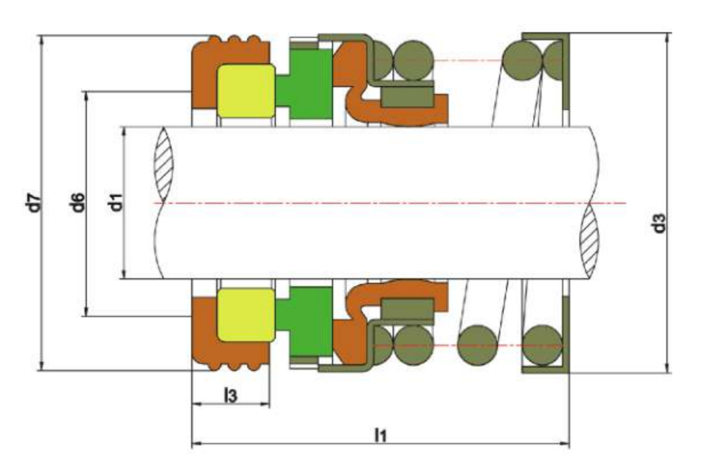 WM 560A/B section drawing with dimension letters
